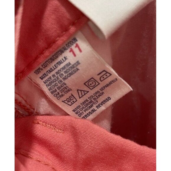 Vintage TOMMY HILFIGER Y2K Hip Short Denim Jean Shorts Pink Low Rise Size 11 - Picture 7 of 8